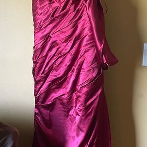 Elegant Pink Satin Dress